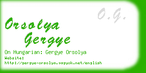 orsolya gergye business card